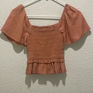 Love Tree Smocked Crop Top